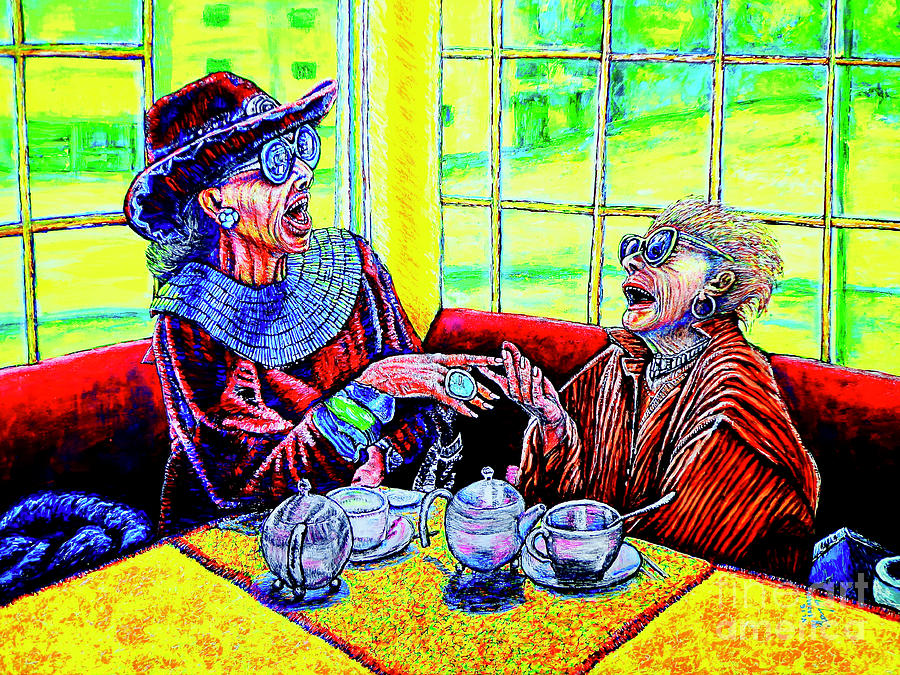 Tea Party Painting by Viktor Lazarev