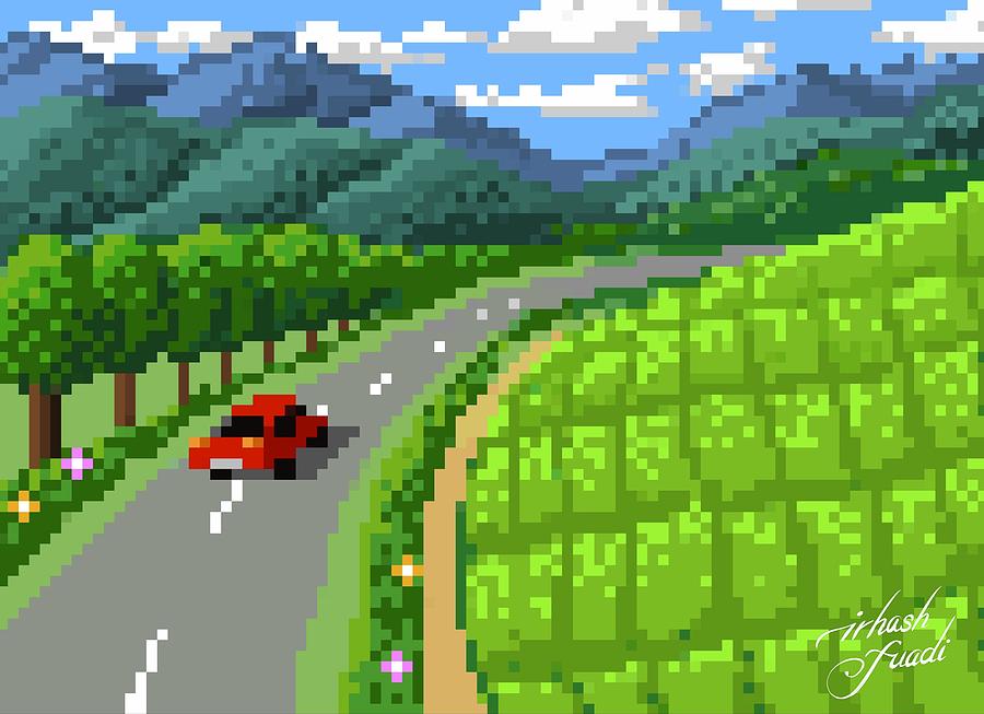 Tea Plantation Pixel Art Digital Art by Irhash Fuadi Pixels