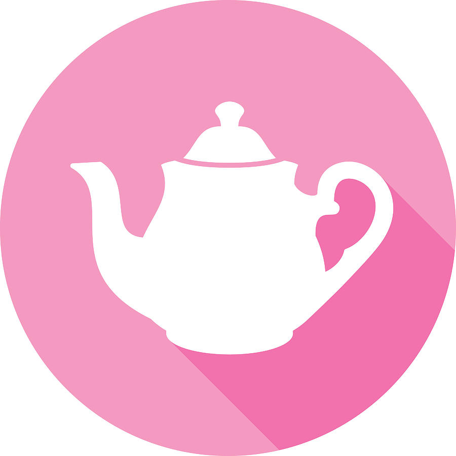 Tea Pot Fancy Icon Silhouette Drawing by JakeOlimb