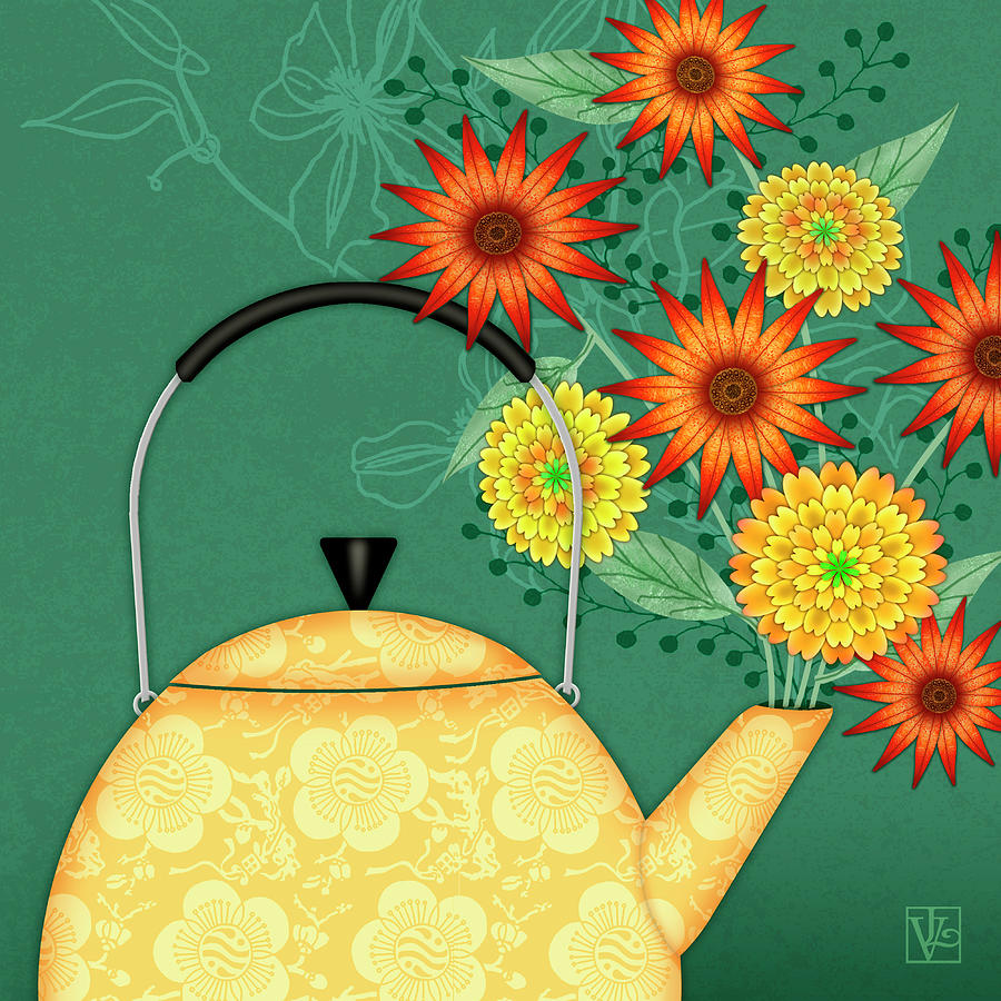 Tea Pot Glory Digital Art by Valerie Drake Lesiak