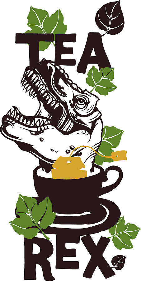 Dinosaur Digital Art - Tea Rex by Jacob Zelazny