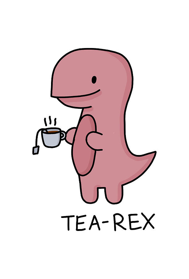 Dinosaur Digital Art - Tea Rex  by Naomi P Walker