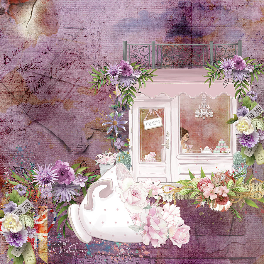 Tea Shop Times Mixed Media by Nicky Jameson