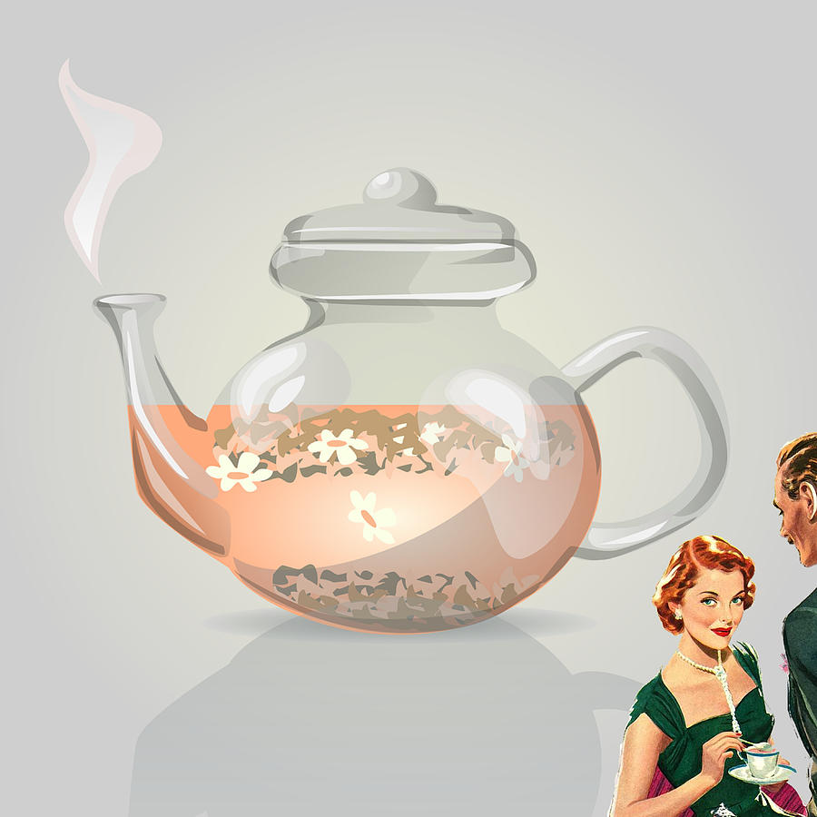 Tea Time - Gift for Tea Lovers Digital Art by Caterina Christakos