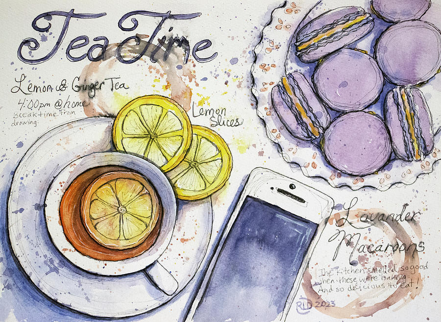 Tea Time Painting by Rebecca Davis