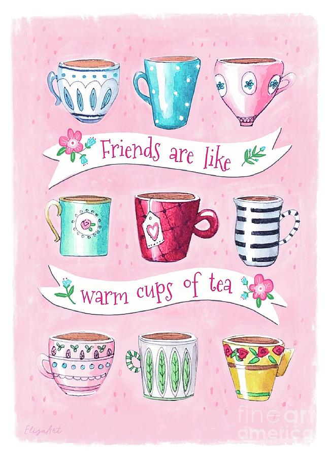 Tea Time With Friends Painting by Elizabeth Robinette Tyndall