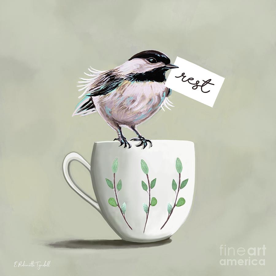  Rest With a Cup of Tea Painting by Elizabeth Robinette Tyndall