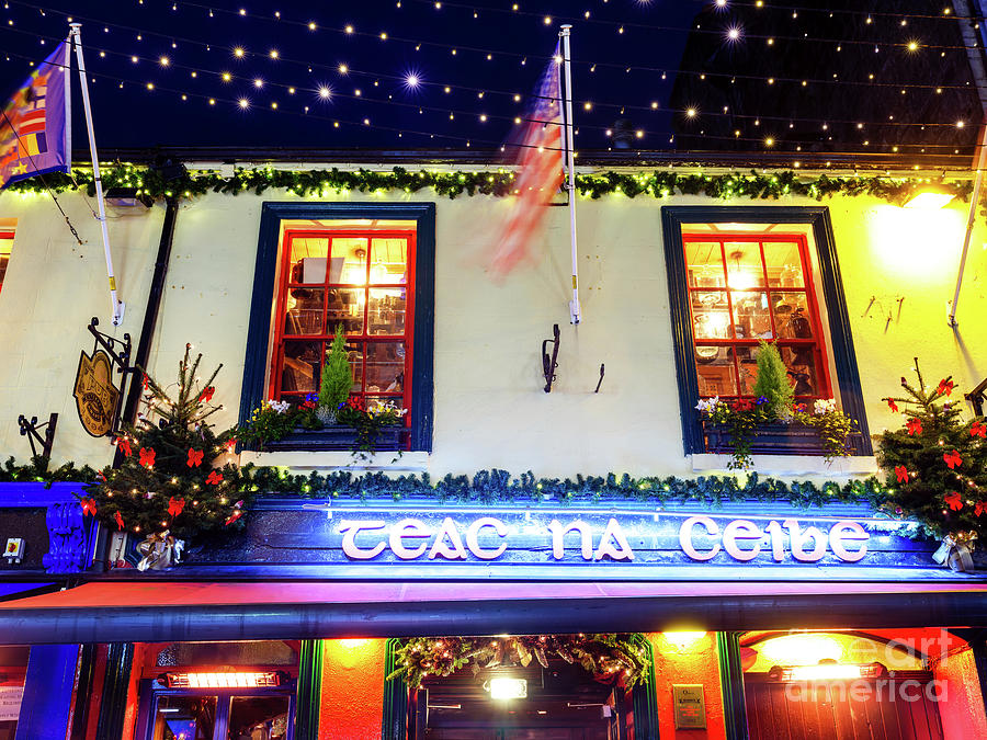 Teac Na Ceibe at Night in Galway Photograph by John Rizzuto