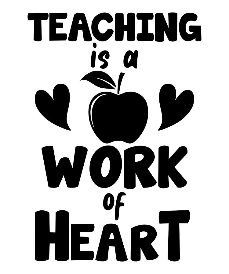 Teacher Teaching Clipart Black And White Hearts