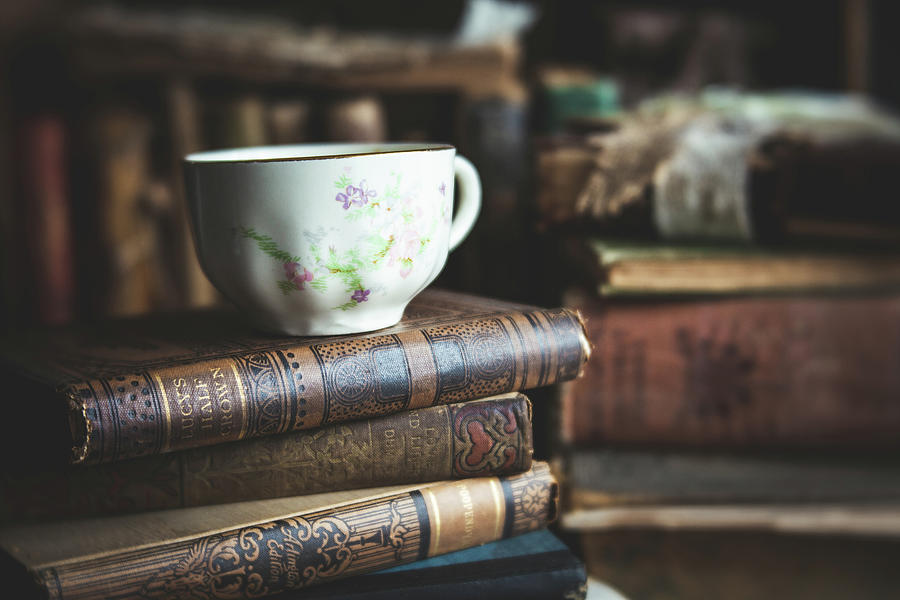 Teacup and old books 3 Photograph by Denise Love - Fine Art America