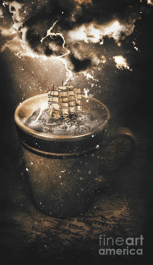Teacup in a storm Digital Art by Jorgo Photography