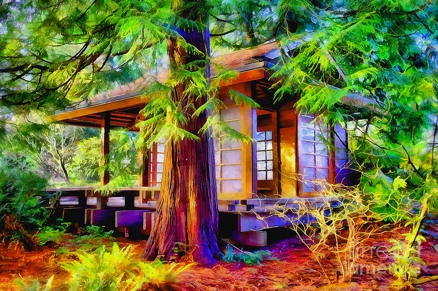 Teahouse Through the Trees Photograph by Sea Change Vibes