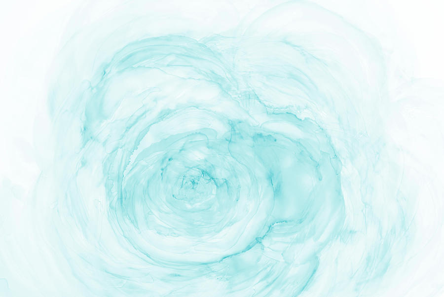 Teal Rose Abstract Nr23 Painting