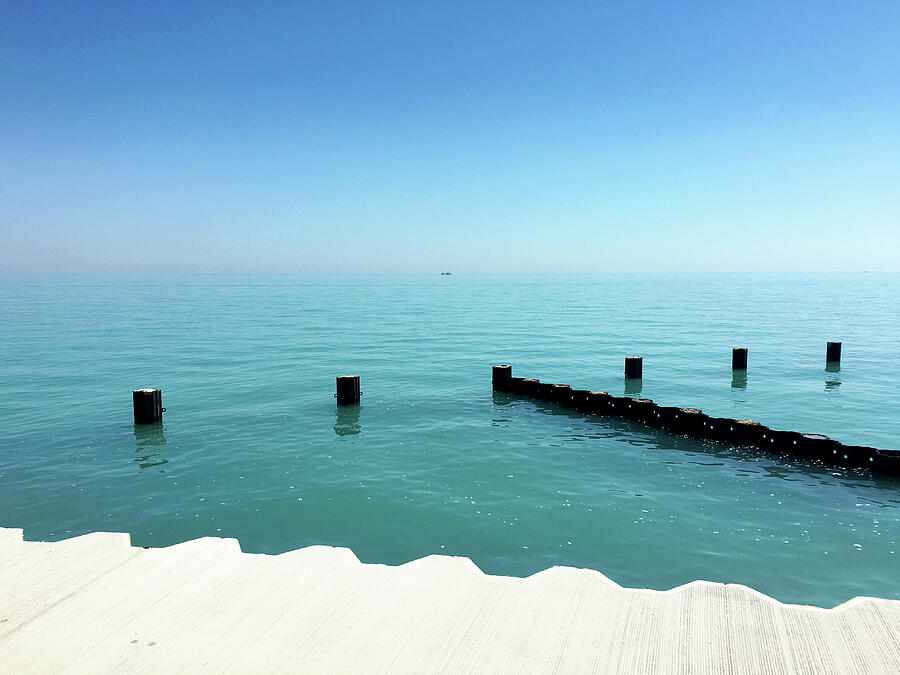 Teal Water, Blue Sky Horizon Photograph by Patrick Malon