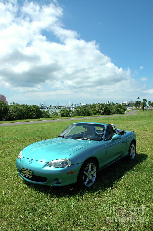 Miata Photograph - Tealy On Clearwater Beach by Brenda Harle