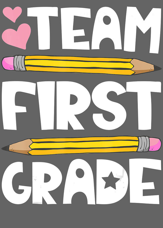 Team First Grade 1St Back To School Teacher Student Digital Art by A Uy ...