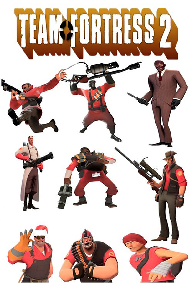 Team Fortress 2 All Characters Classes With Tf2 Logo Digital Art By Cecilia Taylor Pixels 6130