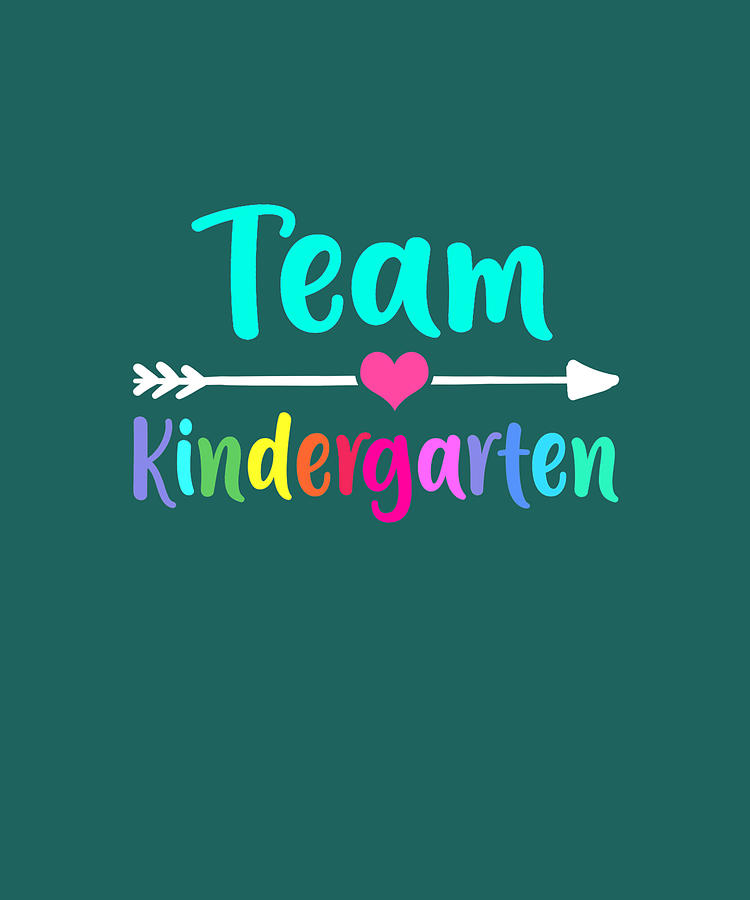 Team Kindergarten Tribe Heart Funny Back To School Shirt T-Shirt Digital  Art by Katie Tholke | Pixels