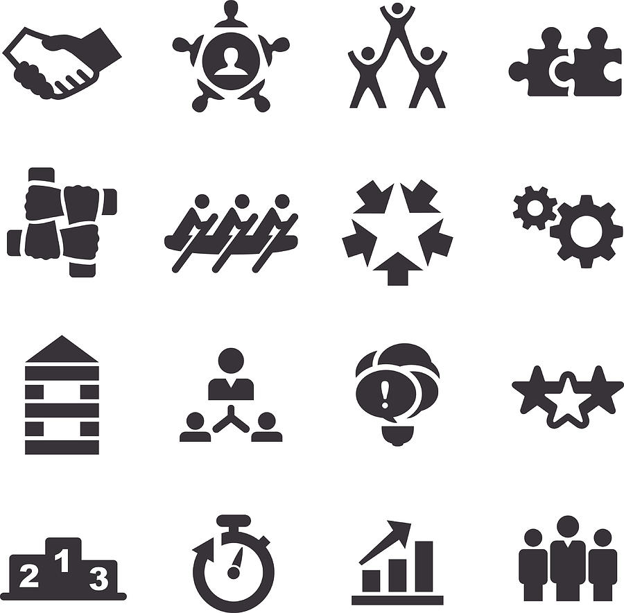 Teamwork Icons - Acme Series Drawing by -victor-