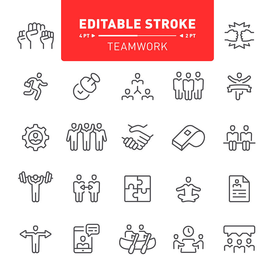 Teamwork Icons Drawing by Soulcld