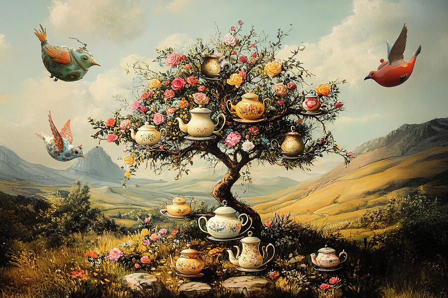 Teapot Tree Digital Art by Lisa Yount Teapot Tree Digital Art by Lisa Yount