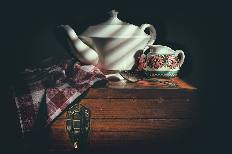 Still Life Photograph - Teapot with Creamer by Tom Mc Nemar