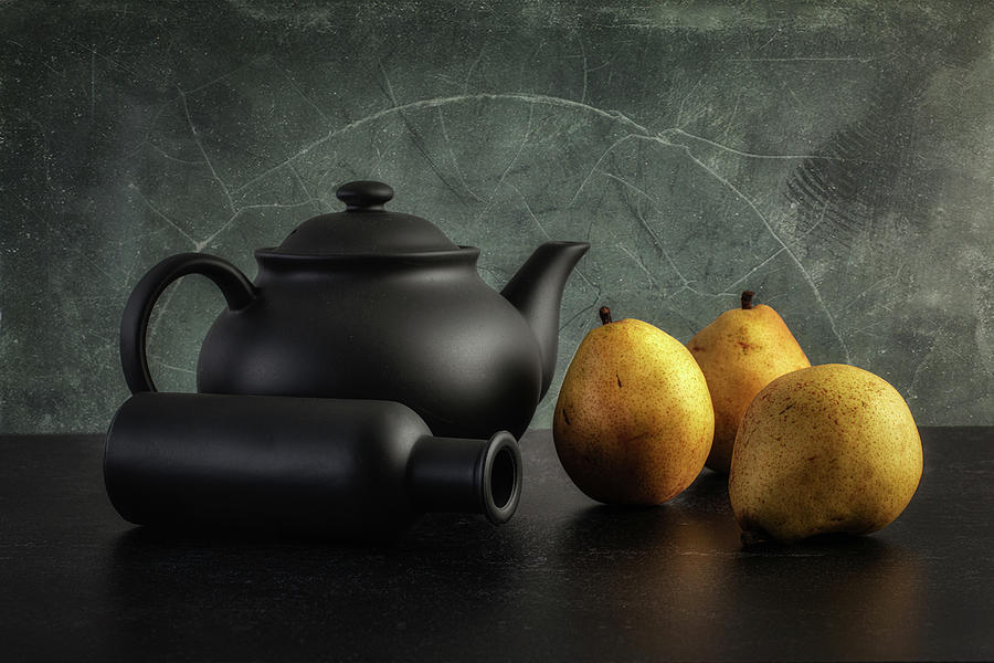 Teapot with Pears Photograph by Tom Mc Nemar
