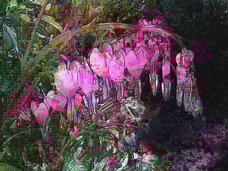 Tear Drops In The Garden Digital Art by Leslie Montgomery