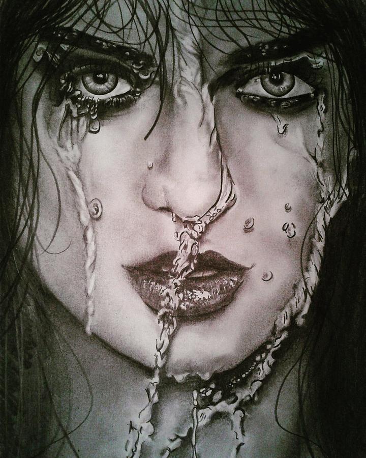 Tears Drawing by Brooke Horan - Fine Art America