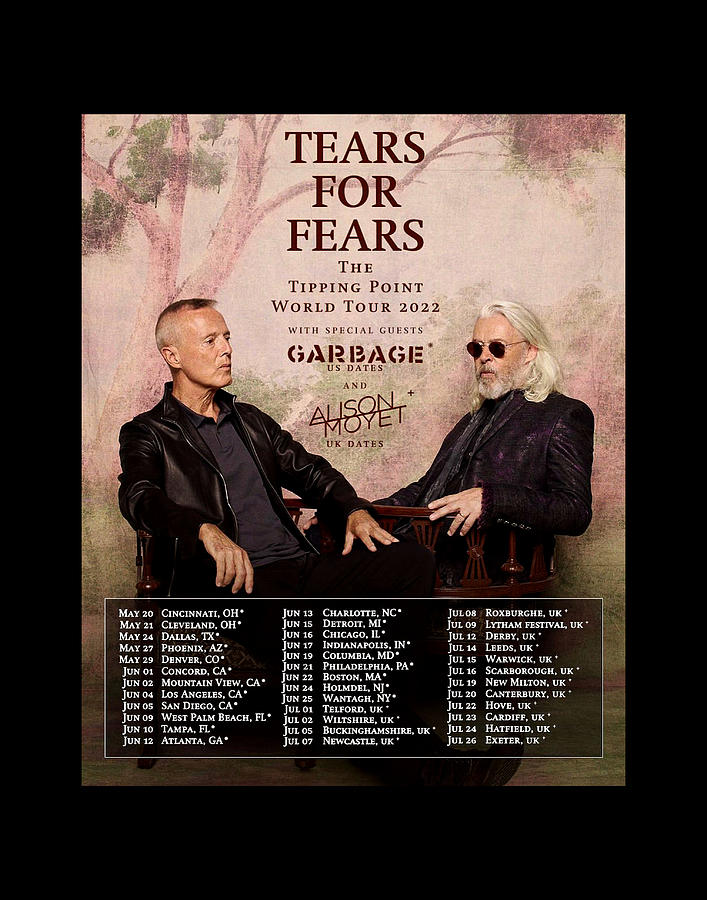 Tears For Fears Digital Art - Tears For Fears The Tipping Point World Tour Date 2022 Iy22 by Indah Yose