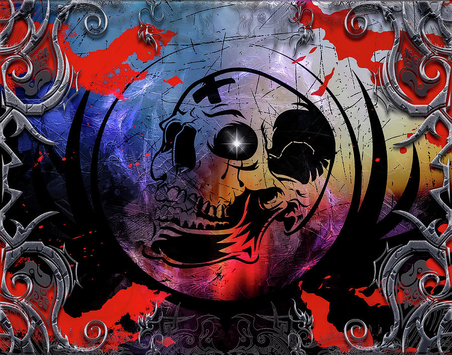Skull Digital Art - Tears Of A Clown by Michael Damiani