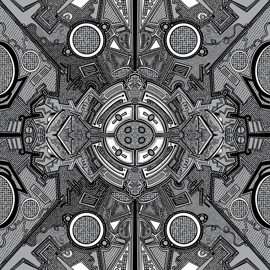 Tech pattern Digital Art by Rene Lopez - Fine Art America