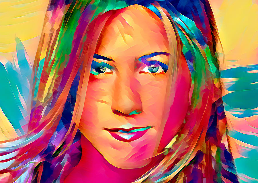 Technicolor Jennifer Aniston Photograph by Ricky Barnard
