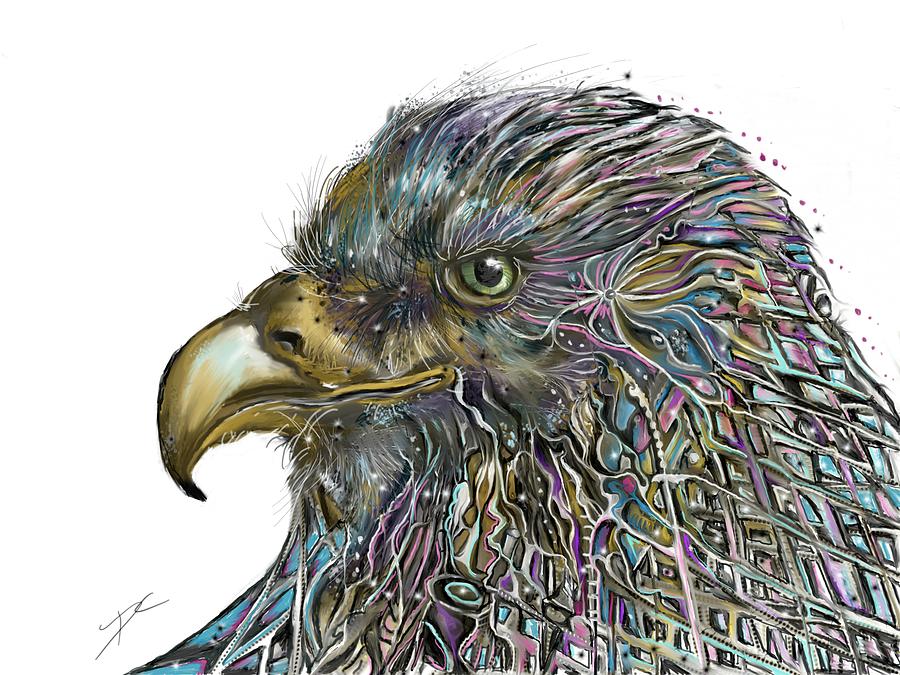Techno Bird Digital Art by Darren Cannell