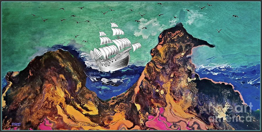 Fish Painting - Tectonic Ship by Patricia Bunk
