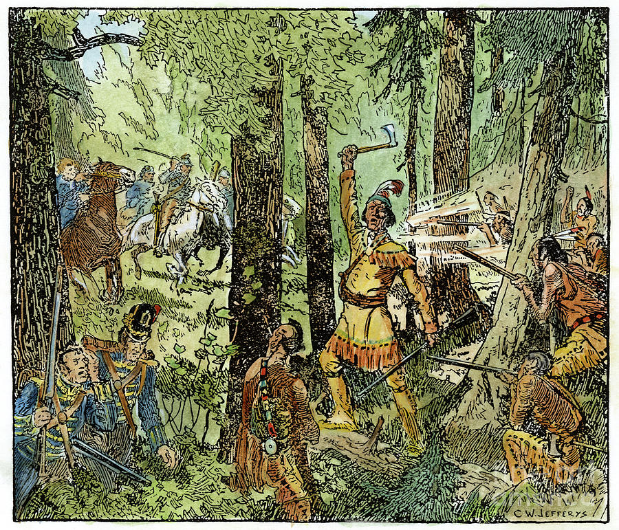 Tecumseh at the Battle of the Thames Photograph by Granger