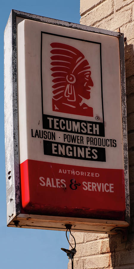 Man Cave Sign Photograph - Tecumseh engines signs by Flees Photos
