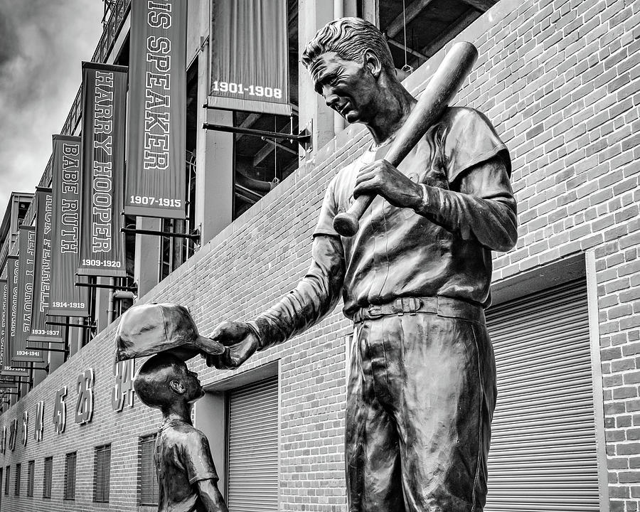 Ted And Jimmy - Fenway Park Monochrome Photograph by Gregory Ballos