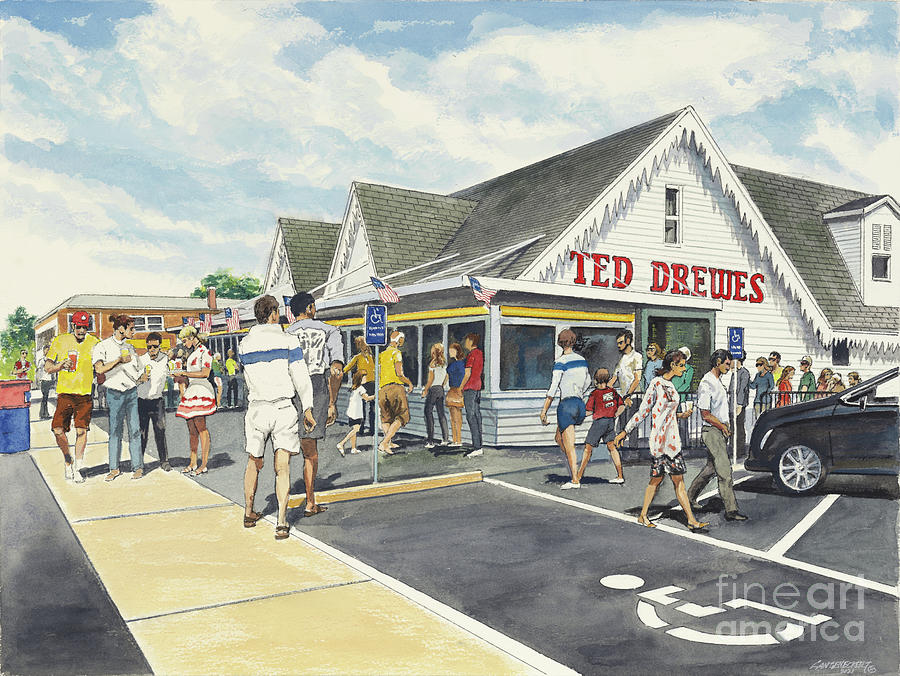 St. Louis Painting - Ted Drewes by Don Langeneckert