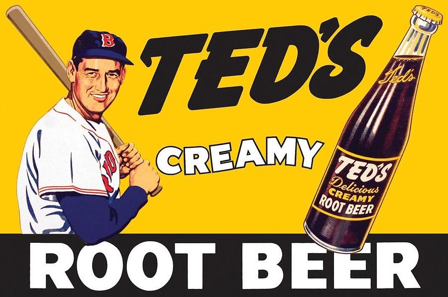 Ted Williams Ted's Creamy Root Beer Soda Pop Advertising Sign by Cody  Cookston