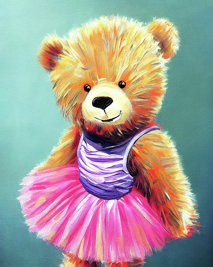 Teddy Bear Ballerina Digital Art by Mark Tisdale