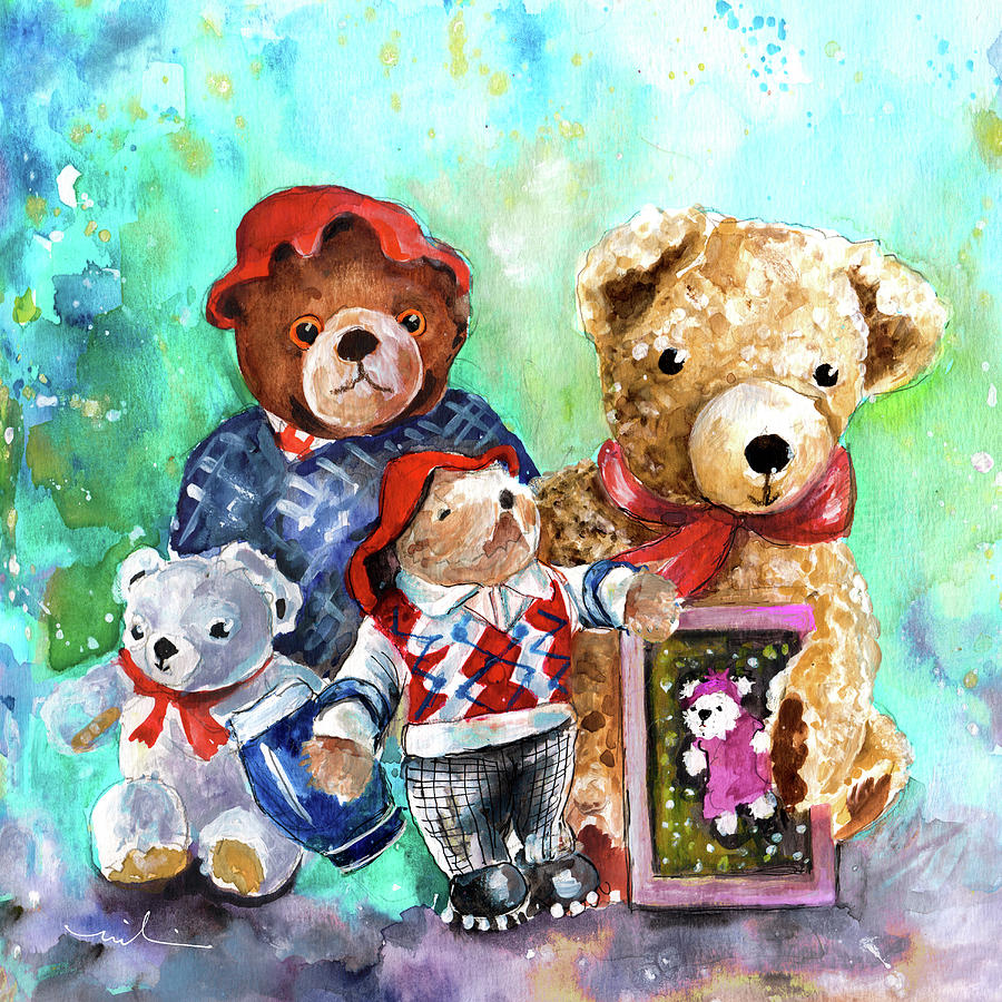Teddy Bears From York Painting by Miki De Goodaboom