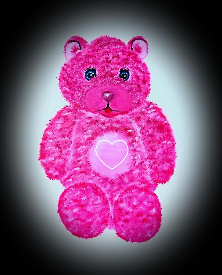 dark pink teddy bear