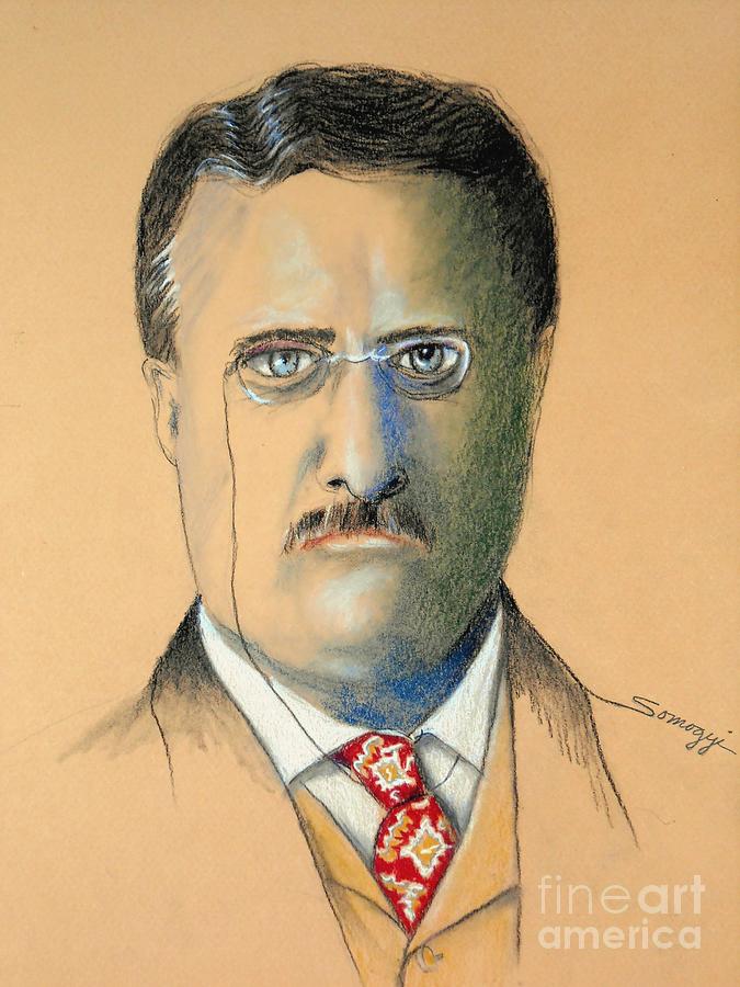 Teddy Roosevelt Drawing by Jayne Somogy