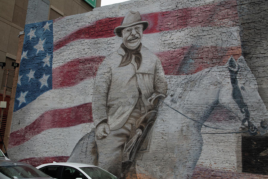Teddy Roosevelt mural in Denver Colorado Photograph by Eldon McGraw