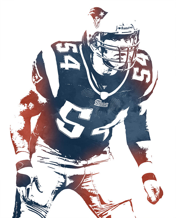 Tedy Bruschi New England Patriots Watercolor Strokes Pixel Art 1 Mixed  Media by Joe Hamilton - Pixels