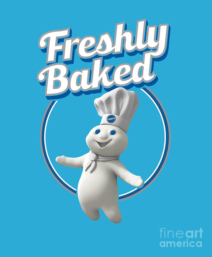 Tee Luv Mens Pillsbury Doughboy T Shirt Poppin Fresh Freshly Baked Digital Art By Nadia 8655