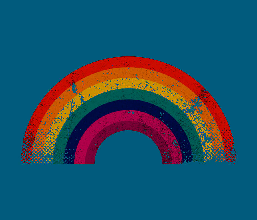 Tee Tees T-Shirt T Shirt Rubino Gay Pride LBGTQ Rainbow Painting by Tony Rubino