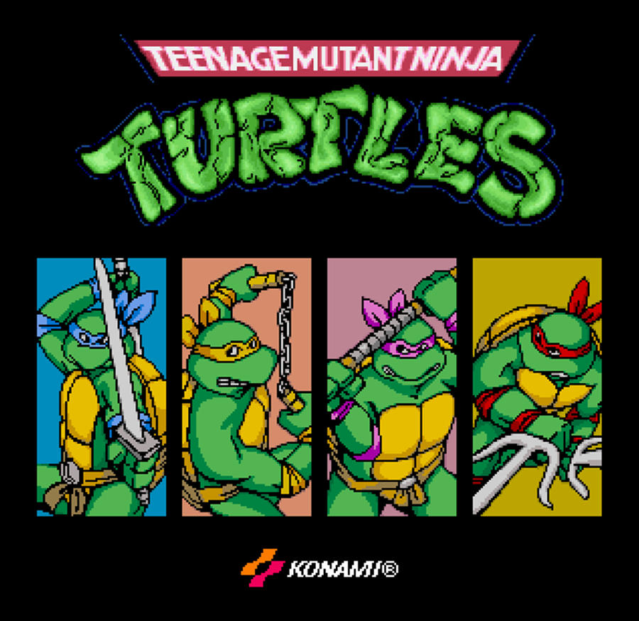 Teenage Mutant Ninja Turtles 80s Arcade Game Digital Art by Gene Bradford
