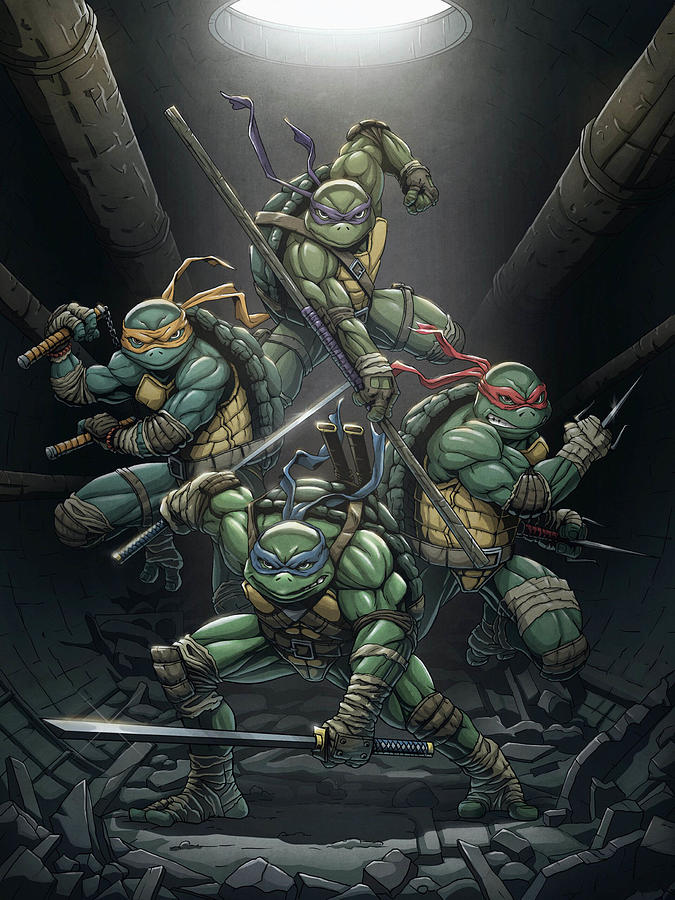 Teenage mutant ninja turtles ad Digital Art by Woody Clarane - Fine Art ...